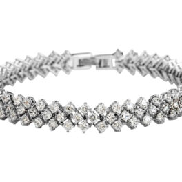 1cm Round Cut LRB Tennis Bracelet