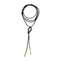 Black Long String Gold Tip Choker