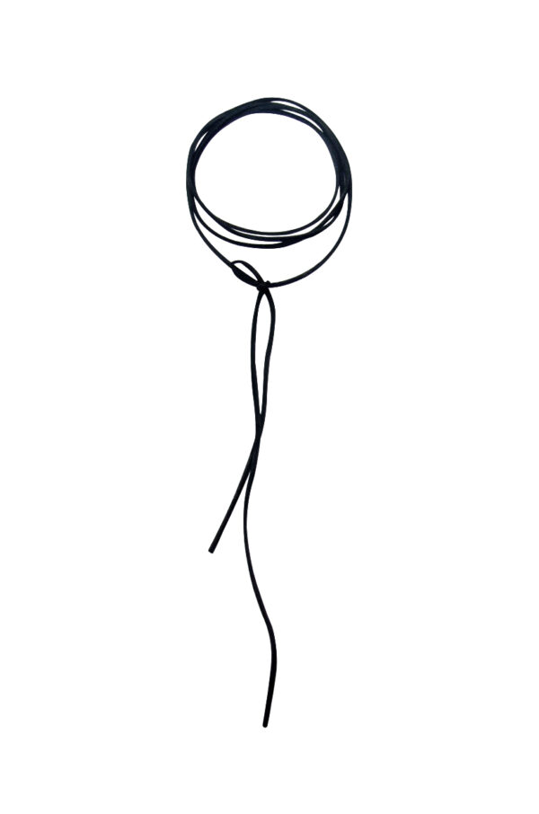 Black Long String Tie Choker