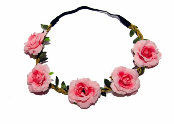 Pink Floral Flower Head Band