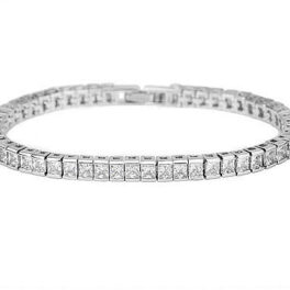 Square Diamond Cut LRB Tennis Bracelet
