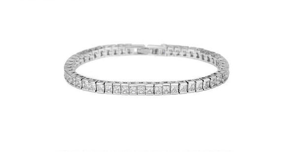 Square Diamond Cut LRB Tennis Bracelet