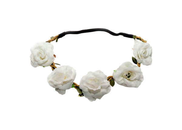 White Floral Flower Head Band