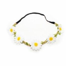 White/Yellow Sunflower Head Band