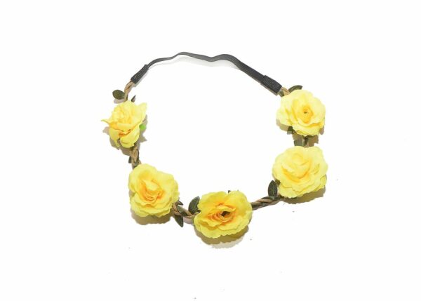 Yellow Floral Flower Head Band