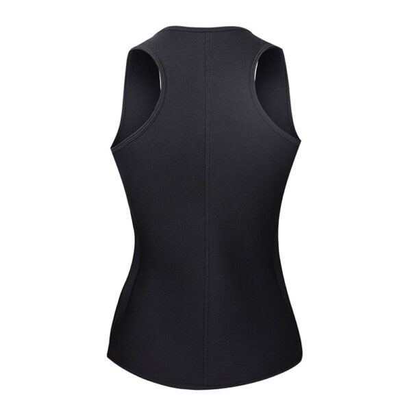 Black Training Fitness Top With Adjustable Waist Belt - Image 3