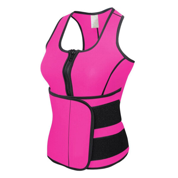 Pink Training Fitness Top With Adjustable Waist Belt - Image 2