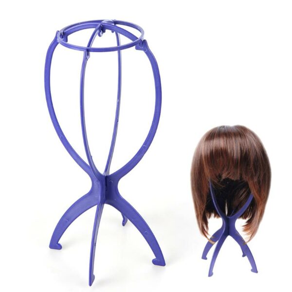 Blue Plastic Wig Stand