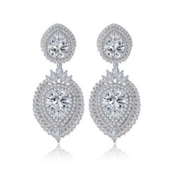 Stephanie 2 Layer Pear LRB Earrings