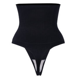 Black High Waist Spandex BodyShaper - Thong