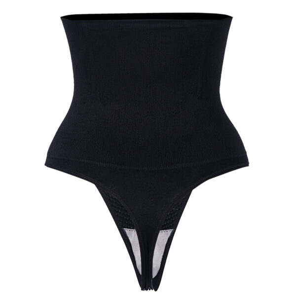 Black High Waist Spandex BodyShaper - Thong