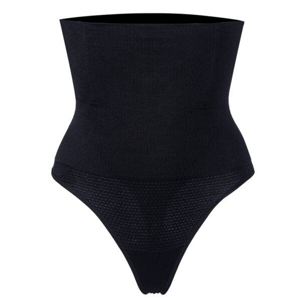 Black High Waist Spandex BodyShaper - Thong - Image 2