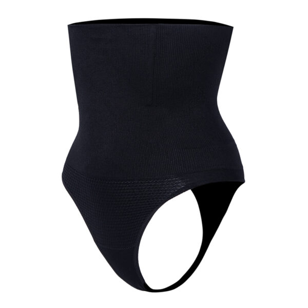 Black High Waist Spandex BodyShaper - Thong - Image 3