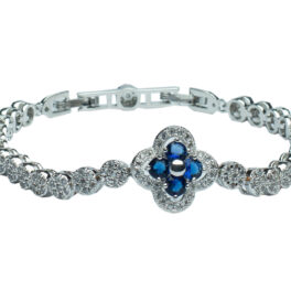 Blue 4 Clover Leaf Fine Jewellery Bracelet