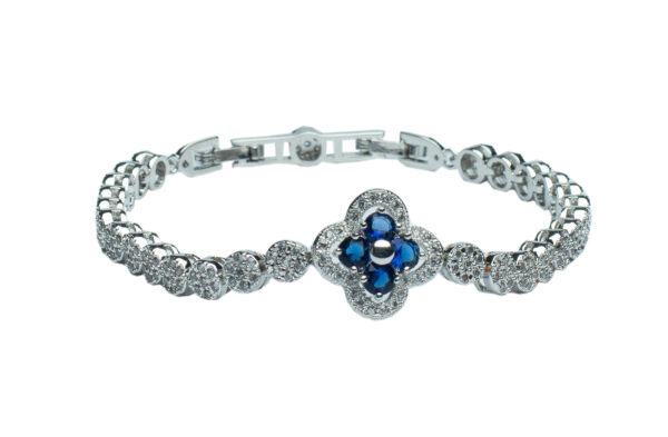 Blue 4 Clover Leaf Fine Jewellery Bracelet
