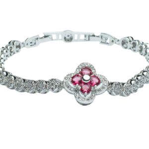 Pink 4Leaf Clover Fine Jewellery Bracelet
