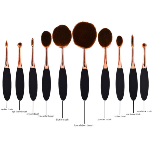 Black/Gold Flawless Magic MakeUp Brush Set