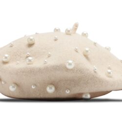 BEIGE PEARL FANCY BERET