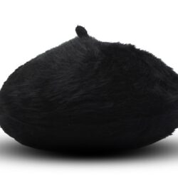 BLACK WINTER FUR BERET