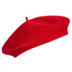 RED WOOL FRENCH BERET