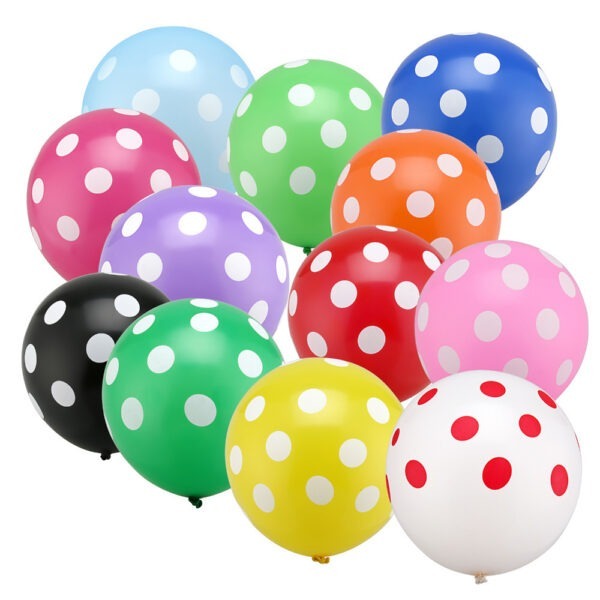 White/Pink Polka Dots Balloon