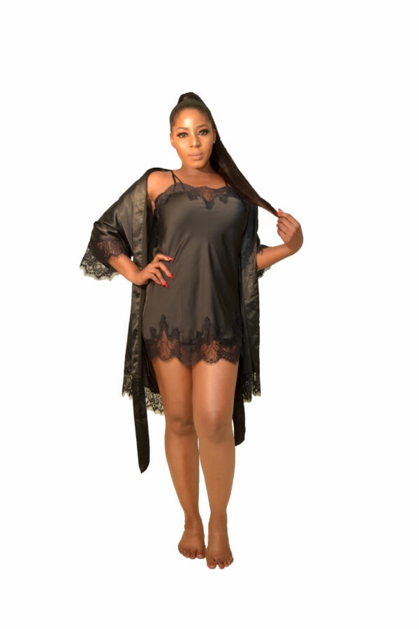 Short Lacey Set - Black