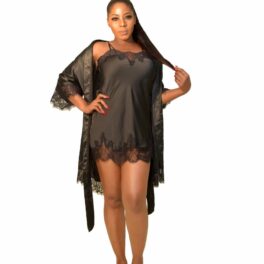 Short Lacey Set - Black
