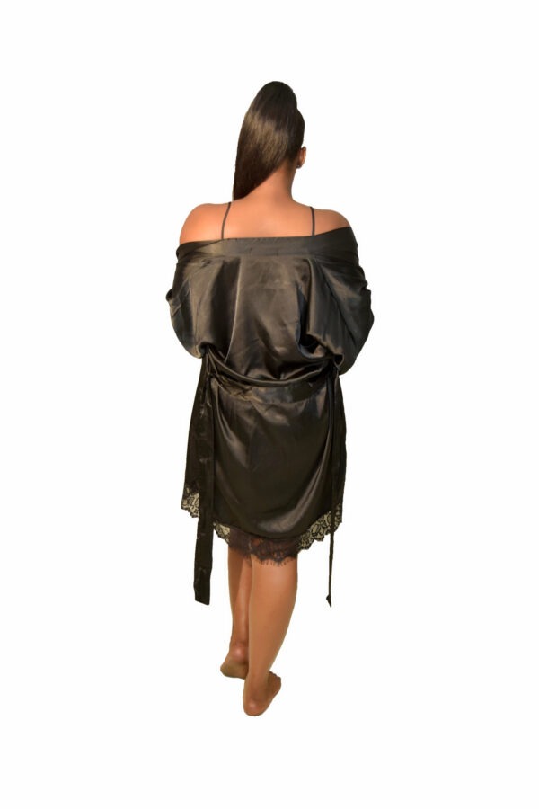 Short Lacey Set - Black - Image 2