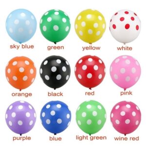 White/Blue Polka Dots Balloon