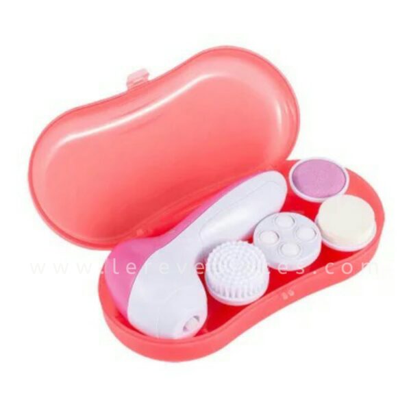 Pink 4 in 1 Face Brush With Case - Image 4