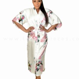White Midi Peacock Robe
