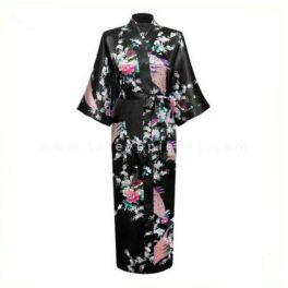 Black Long Peacock Robe