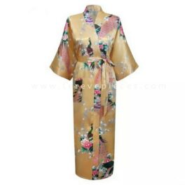 Gold Long Peacock Robe