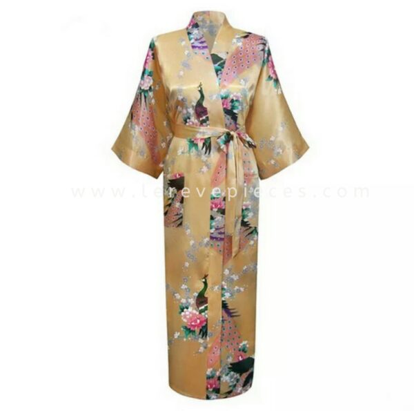 Gold Long Peacock Robe