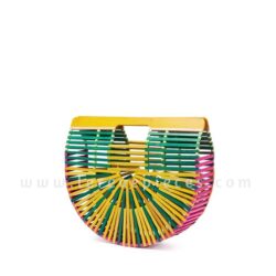 Green/Pink Wooden Chic Bag (Large)