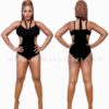 Black Illusion One Piece Swimwear - Image 3