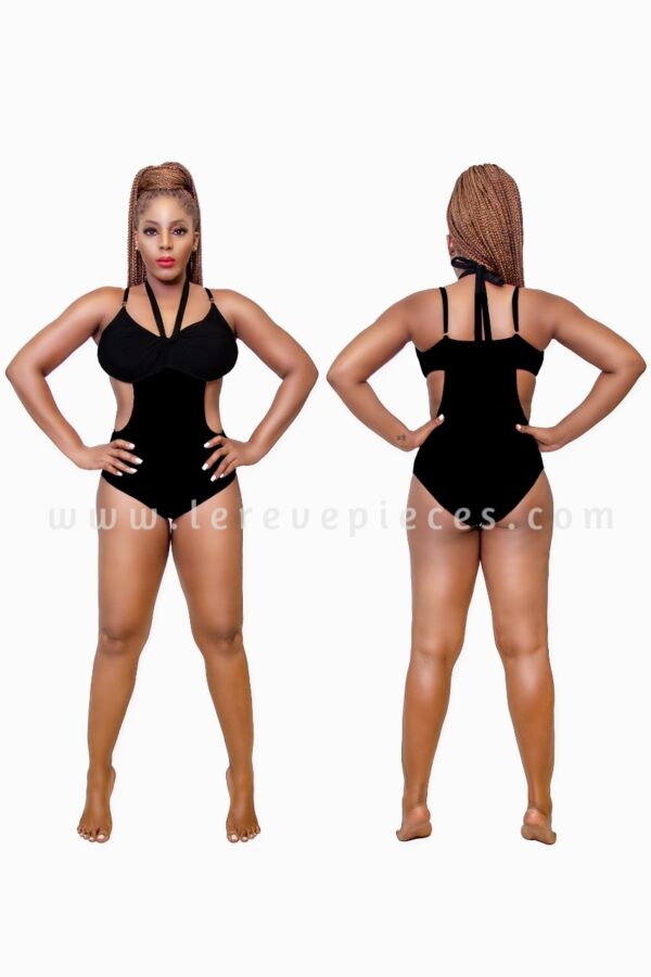 Black Illusion One Piece Swimwear - Image 3