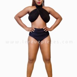 Black Tie Top & Pant Two Piece Swimwear