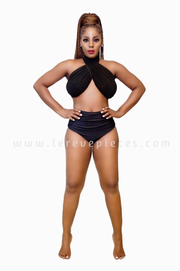 Black Tie Top & Pant Two Piece Swimwear