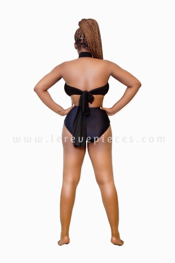 Black Tie Top & Pant Two Piece Swimwear - Image 2