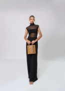 High-neck Body Suit Sleeveless Top